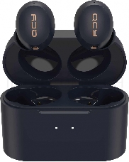 Гарнитура вкладыши QCY HT01 синий беспроводные bluetooth в ушной раковине