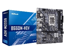 Материнская плата Asrock B660M-HDV Soc-1700 Intel B660 2xDDR4 mATX AC`97 8ch(7.1) GbLAN RAID+VGA+HDMI+DP