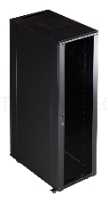 Шкаф 19 Business, 32U 600x800, черный, передняя дверь стекло, задняя дверь распашная металл