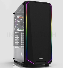 Корпус ZALMAN K1 Rev.B, ATX, BLACK, WINDOW, EDGE RGB DESIGN, 2x3.5, 2x2.5, 2xUSB2.0, 2xUSB3.0, FRONT 1x120mm, REAR 1x120mm ARGB