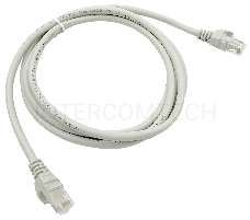 Патч-корд Buro Basic UTP 4 пары cat6 CCA molded 2м серый RJ-45 (m)-RJ-45 (m)