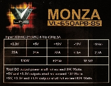 Блок питания Formula ATX 650W MONZA VL-650APB-85 80+ bronze (24+4+4pin) APFC 120mm fan 7xSATA RTL