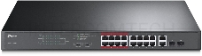 Коммутатор TP-LINK TL-SL1218MP Неуправляемый коммутатор PoE на 16 портов 10/100 Мбит/с и 2 гигабитных порта