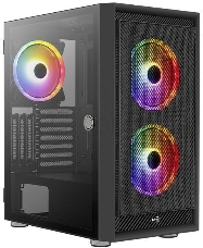 Корпус Aerocool Graphite-G-BK-v2 черный без БП ATX 3x140mm 2xUSB3.0 audio