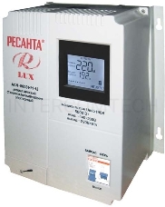 Стабилизаторы напряжения Ресанта АСН-5 000 Н/1-Ц 63/6/16 Стабилизатор Lux {220В±8%, Габариты 260х155х310, Вес 8кг}