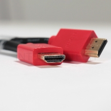 Кабель GCR 1.0m HDMI версия 1.4, черный, красные коннекторы, OD7.3mm, 30/30 AWG, позолоченные контакты, Ethernet 10.2 Гбит/с, 3D, 4K GCR-HM450-1.0m, экран