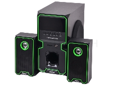 Колонки Dialog Progressive AP-222B BLACK - акустические колонки 2.1, 30W+2*10W RMS, Bluetooth, USB+SD reader