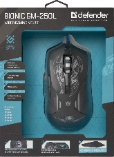 Мышь Defender Bionic GM-250L [52250] {Проводная игровая мышь, оптика,6кнопок,800-3200dpi}