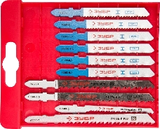 Набор пилок ЗУБР 15586-H10  набор ЭКСПЕРТ по дер. и мет. EU-хвост. пласт.бокс 10шт.