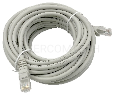 Патч-корд Buro Basic UTP 4 пары cat6 CCA molded 10м серый RJ-45 (m)-RJ-45 (m)