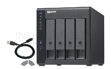 Полка расширения сетевого хранилища без дисков channel QNAP DAS TR-004 4 Bay 2.5/3.5 SATA  Type-C USB 3.1 Gen 1 (5 Gb/s ) Direct Attached Storage with Hardware RAID