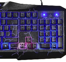 Игровой комплект Oklick HS-HKM100G черный 2.2м мониторы оголовье