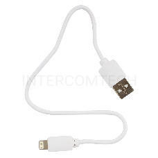Кабель USB Гарнизон GCC-USB2-AP2-0.3M-W AM/Lightning, для iPhone5/6/7, IPod, IPad, 0.3м, белый, пакет