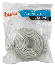 Патч-корд Buro Basic UTP 4 пары cat6 CCA molded 20м серый RJ-45 (m)-RJ-45 (m)