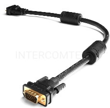 Кабель Greenconnect SVGA 7.0м чёрный, позолоченные контакты, ферритовые кольца, OD8.0mm. 15M / 15M Premium GCR-VM2VM2-7.0m, 28/28 AWG, двойной экран