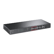 Коммутатор TP-LINK TL-SL1218MP Неуправляемый коммутатор PoE на 16 портов 10/100 Мбит/с и 2 гигабитных порта