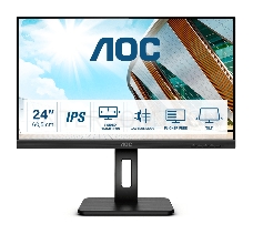 Монитор 23.8 AOC Q24P2Q Black с поворотом экрана (IPS, 2560x1440, 75Hz, 4 ms, 178°/178°, 250 cd/m, 50M:1, +HDMI, +Displ