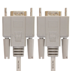 Кабель Greenconnect 0.5m 0-модемный COM линковочный, DB9/DB9  9F/9F, серый, 30 AWG, GCR-DB901-0.5m