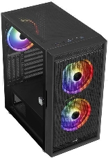 Корпус Aerocool Graphite-G-BK-v2 черный без БП ATX 3x140mm 2xUSB3.0 audio