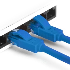 Патч-корд Greenconnect Патч-корд UTP прямой ethernet 1.0m кат.5e,  RJ45, литой (Синий) (GCR-LNC01-1.0m)