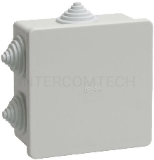 Коробка КМ41235 распаячная Iek UKO11-085-085-040-K41-44 для о/п 85х85х40 мм IP44 (RAL7035, 6 гермовводов)