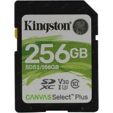 Флеш карта SDXC 256Gb Class10 Kingston <SDS2/256GB>, Canvas Select 100R CL10 UHS-I