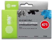 Картридж струйный Cactus CS-CLI471XLC голубой для Canon Pixma iP7240/MG6340/MG5440