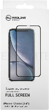 Защитное стекло для экрана Redline черный для Apple iPhone 12 mini антиблик. 1шт. (УТ000021878)