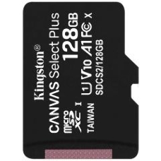 Флеш карта microSDHC 128GB microSDXC Kingston <SDCS2/128GB> Class10 UHS-I Canvas Select up to 100MB/s с адапт.