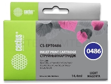 Картридж струйный Cactus CS-EPT0486 светло-пурпурный для Epson Stylus Photo R200/ R220/ R300 (14,4ml