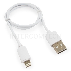 Кабель USB Гарнизон GCC-USB2-AP2-0.5M-W AM/Lightning, для iPhone5/6/7, IPod, IPad, 0.5м, белый, пакет