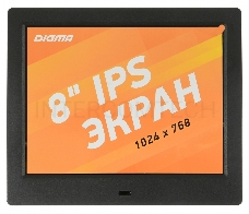 Фоторамка Digma 8 PF-843 1024x768 черный пластик ПДУ Видео