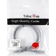 Патчкорд 1м Telecom UTP кат.5е RJ45, литой, серый, NA102--1M