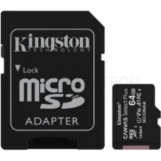 Флеш карта microSDHC 64GB microSDXC Class10 Kingston <SDCS2/64GB> Class10 UHS-I Canvas Select up to 100MB/s с адапт.