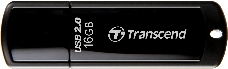 Флеш Диск Transcend 16Gb Jetflash 350 TS16GJF350 USB2.0 черный
