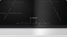 Индукционная варочная панель Bosch PIE651FC1E 60 см, индукция, скошенные края, сенсорное управление, черный