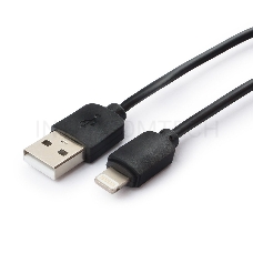 Кабель USB Гарнизон GCC-USB2-AP2-1M AM/Lightning, для iPhone5/6/7, IPod, IPad, 1м, черный, пакет