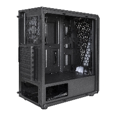 Корпус Miditower ExeGate EVO-8225-NPX600 (ATX, БП 600NPX с вент. 12см, 2*USB+1*USB3.0, черный, 2 вент. с RGB подсветкой и полоса на передней панели, боковая панель - закаленное стекло)