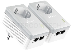 Сетевой адаптер TP-Link TL-PA4020PKIT Сетевое оборудование / PowerLine /  Ethernet adapter / TP-Link / TL-PA4020PKIT / 500Mbps, 2 Ethernet порта, розетка, 2 шт в упаковке, 100Mbps Fast Ethernet, HomePlug AV