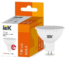 Лампа Iek LLE-MR16-7-230-30-GU5 светодиодная ECO MR16 софит 7Вт 230В 3000К GU5.3 IEK
