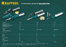 Набор KRAFTOOL PRO 3в1 55503-H10   паяльник газ.пьезоподжиг 5насадок припой чистка жал 1300С