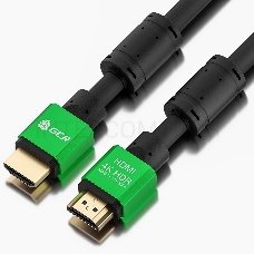 Greenconnect Кабель 1.2m HDMI версия 2.0, HDR 4:2:2, Ultra HD, 4K 60 fps 60Hz/5K*30Hz, 3D, AUDIO, 18.0 Гбит/с, 28/28 AWG, OD7.3mm, тройной экран, нейлон, AL корпус зеленый, ферритовые кольца, GCR-51005 Greenconnect Кабель 1.2m HDMI версия 2.0, HDR 4:2:2,