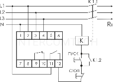 Реле напряжения CP-731 (трехфазный; микропроцессорный; контроль верхнего и нижнего значений напряжения; контроль ассиметрии; чередования фаз; монтаж на DIN-рейке 35мм 3х400/230+N 2х8А 1Z 1R IP20) F&F EA04.009.005