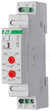 Реле напряжения CP-710 (однофазный; контроль верхнего и нижнего значений напряжения; монтаж на DIN-рейке 35мм; 230В 10А 1P IP20) F&F EA04.009.001