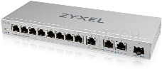 Коммутатор Zyxel Smart L2 XGS1250-12, 8xGE, 3x1/2,5/5/10G, 1xSFP+, настольный (NEW)