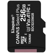 Флеш карта microSDHC 256GB microSDXC Class10 Kingston <SDCS2/256GBSP> UHS-I Canvas Select up to 100MB/s без адапт