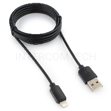Кабель USB Гарнизон GCC-USB2-AP2-6 AM/Lightning, для iPhone5/6/7, IPod, IPad, 1.8м, черный, пакет