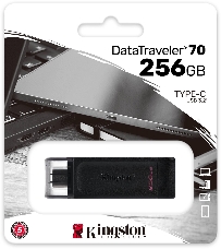 Флеш Диск Kingston 256Gb DataTraveler 70 DT70/256GB USB3.2 черный