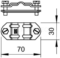 Вставка разделительная Rd8-10 /FL 30х40 233 A VA OBO 5336457