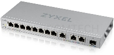 Коммутатор Zyxel Smart L2 XGS1250-12, 8xGE, 3x1/2,5/5/10G, 1xSFP+, настольный (NEW)